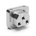 Precision CNC machined aluminum bracket with threaded holes